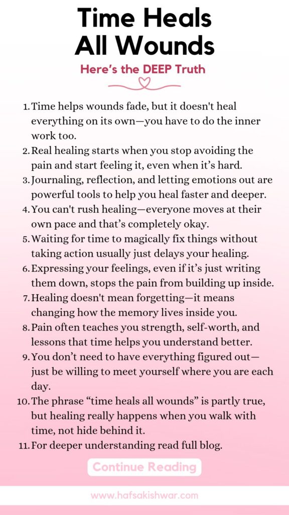 time heals all wounds